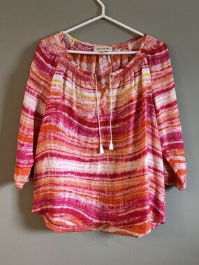 Pink and rrange blouse by Jones of New York